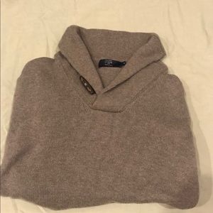 Cotton shawl-collar sweater